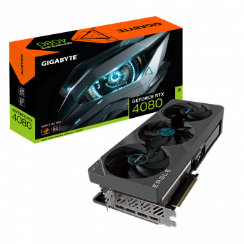 GIGABYTE GeForce RTX 4080 16GB EAGLE OC { 3-fans / 9728 CUDA Cores / RGB FUSION / 16GB GDDR6X VRAM } GV-N4080EAGLE OC-16GD